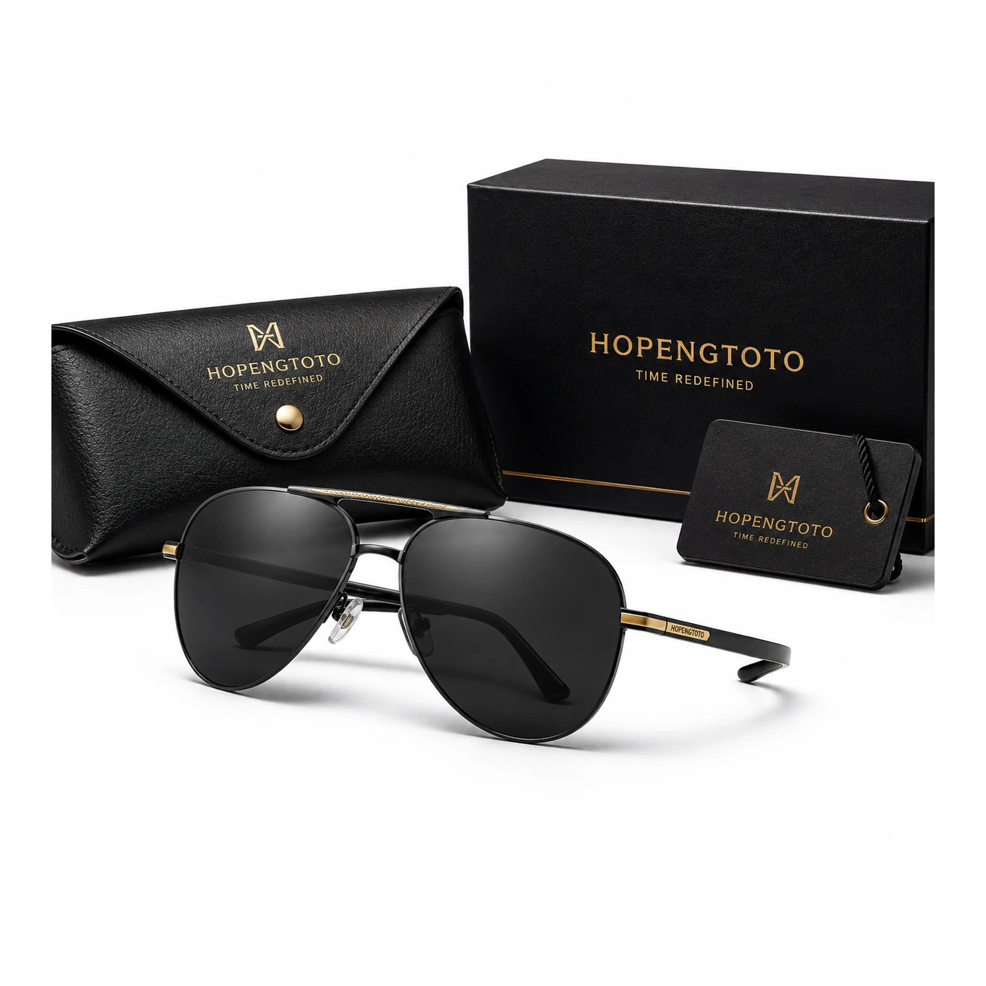 HOPENGTOTO Black Aviator Kacamata