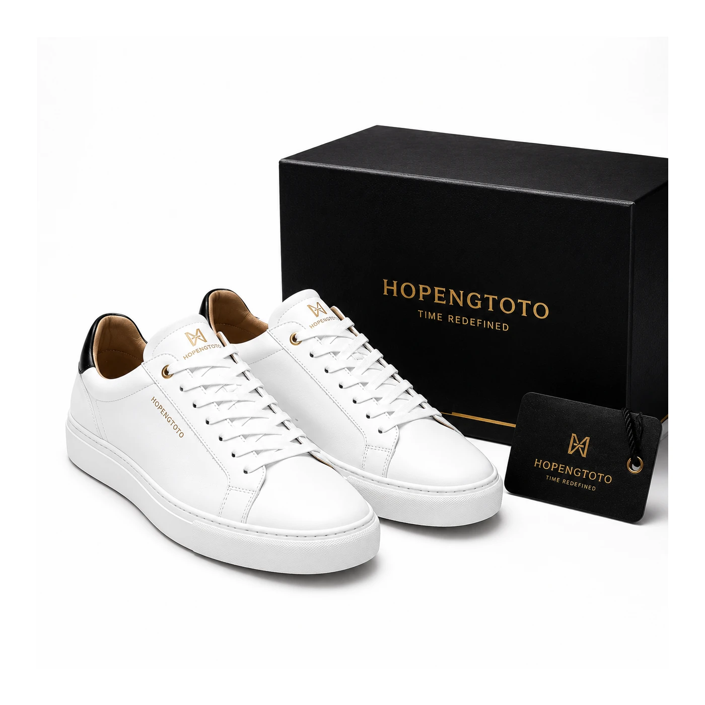 HOPENGTOTO Classic White Sneakers